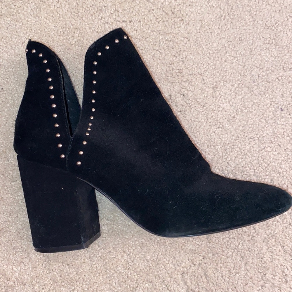 Steve Madden black studded heal boots